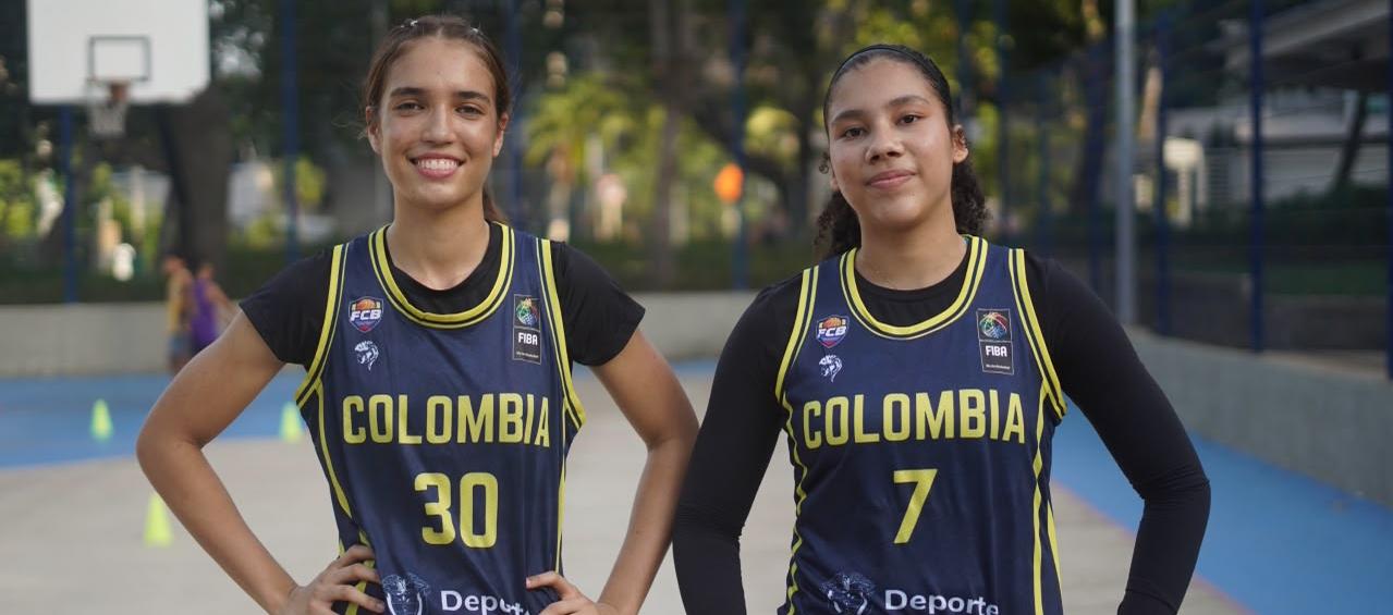 María Elisa Millán y Keren Bertel, basquetbolistas de Atlántico convocadas a la Selección Colombia.