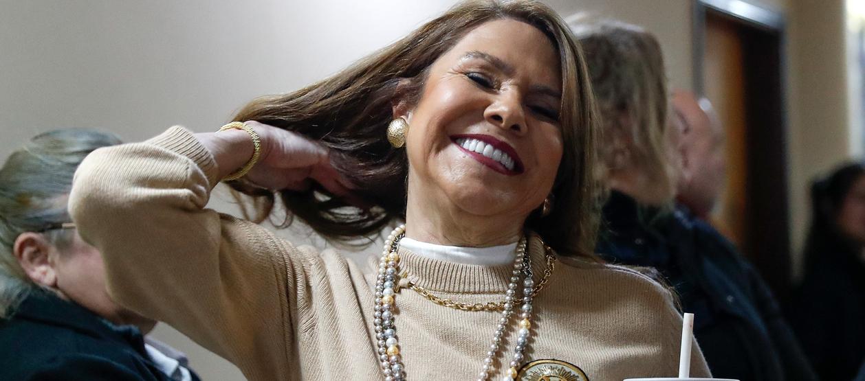 Celeste Amarilla, senadora paraguaya que ha protagonizado un duro cruce con Kylian Mbappé.