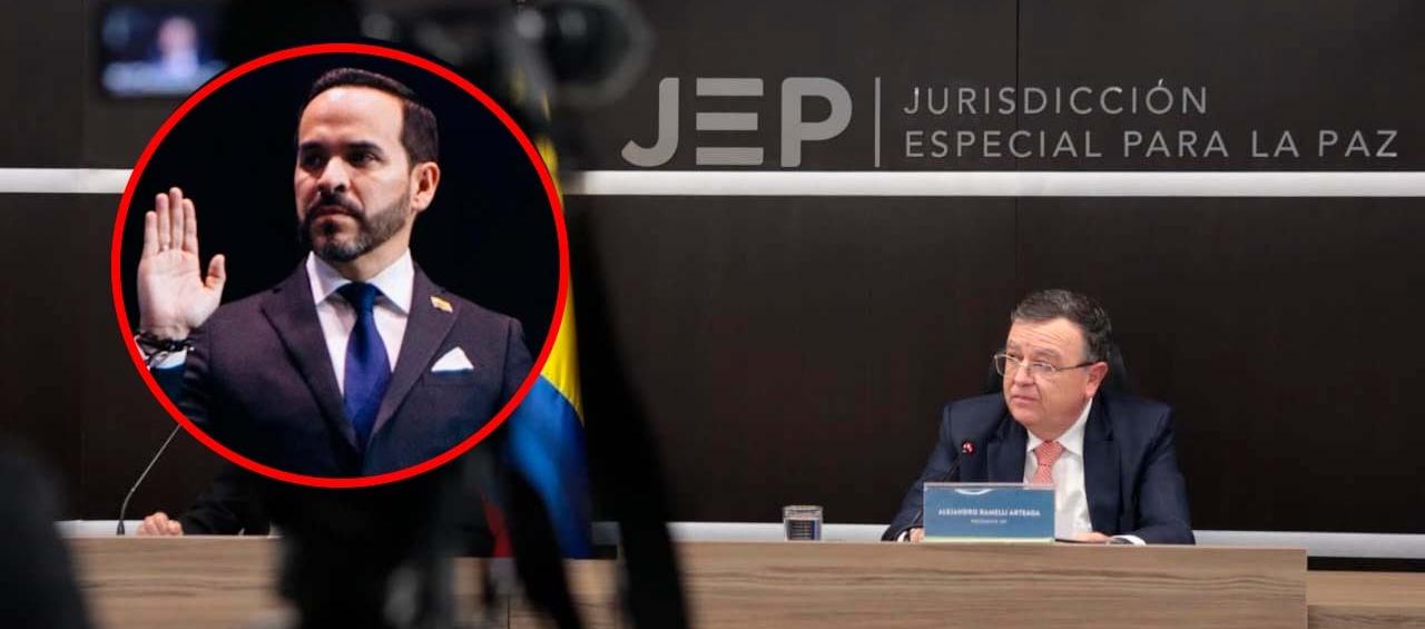 Jurisdicción Especial para la Paz y Abelardo De La Espriella (círculo). 