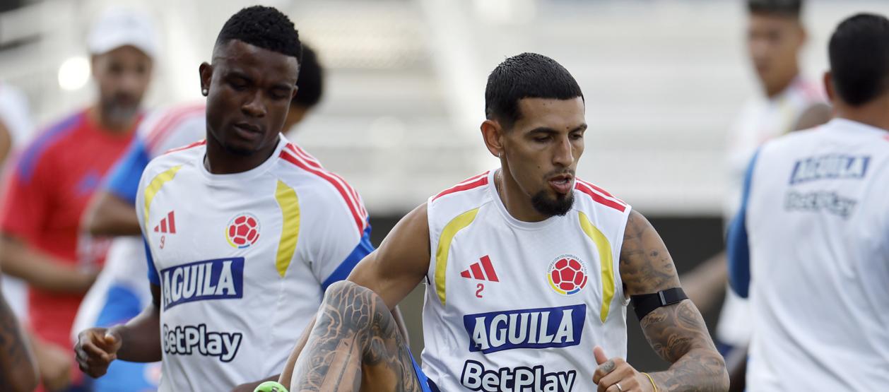 Jhon Córdoba y Daniel Muñoz, titulares con Colombia contra Ghana. 