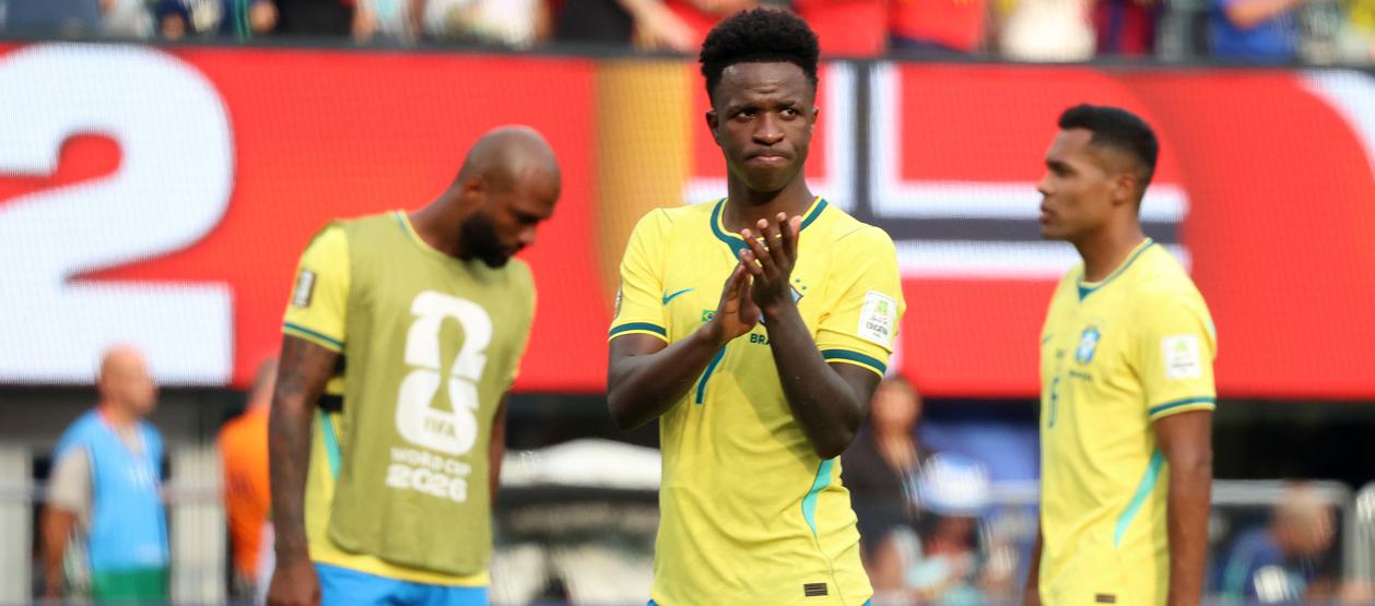 Vinicius Junior tras la eliminación de Brasil ante Noruega.