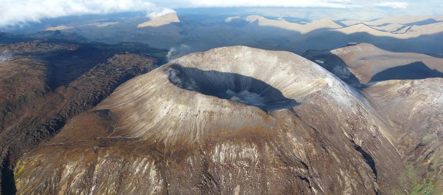 Volcán Puracé en el Cauca. 