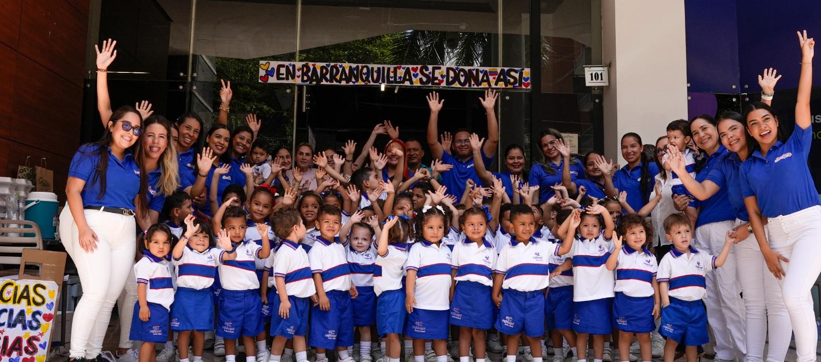 Niños del Jardín Infantil de Cajacopi. 