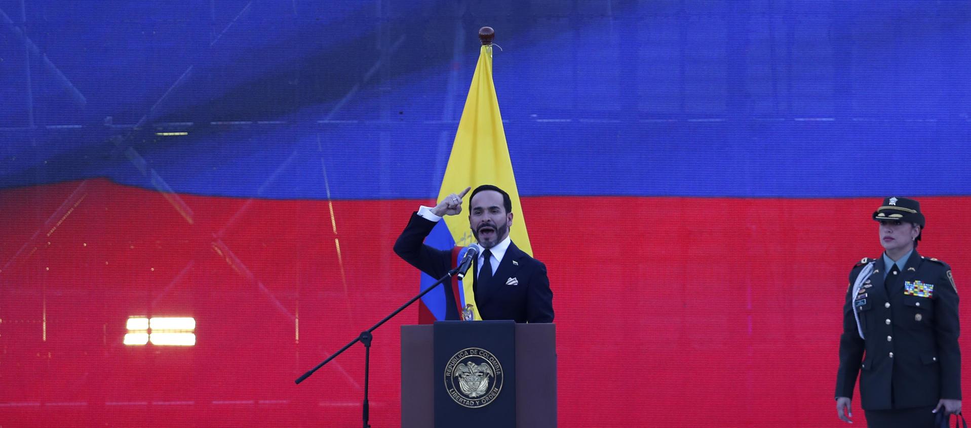 Abelardo De La Espriella durante su discurso tras la posesión.