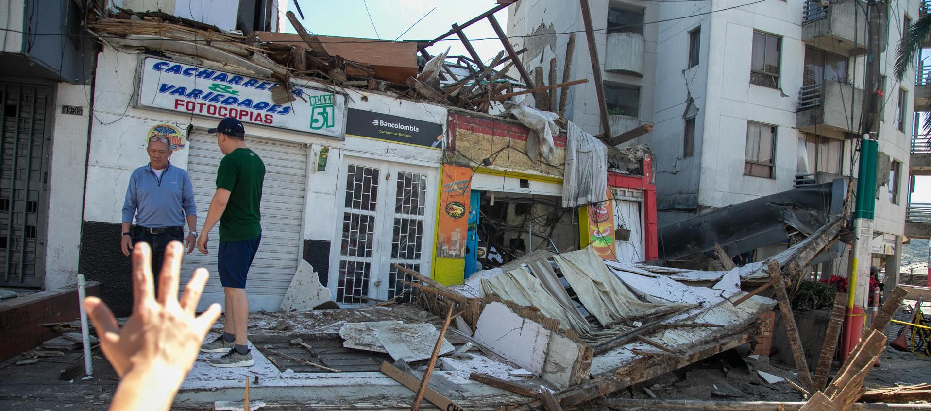 Afectación en Manizales por el terremoto.