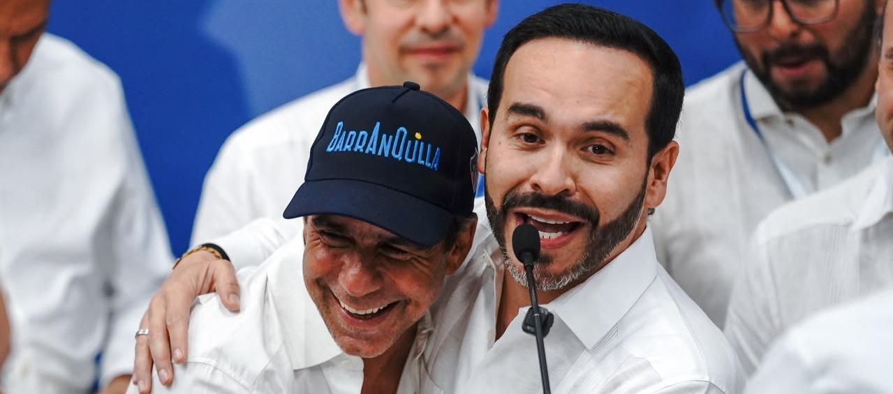El alcalde Alejandro Char y el Presidente electo Abelardo De La Espriella.