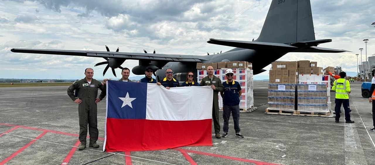 La ayuda enviada por Chile.
