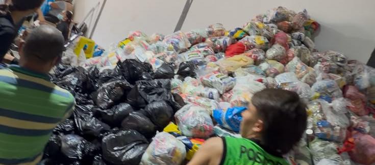 Ayuda humanitaria que llegó a Dosquebradas procedente de Barranquilla.