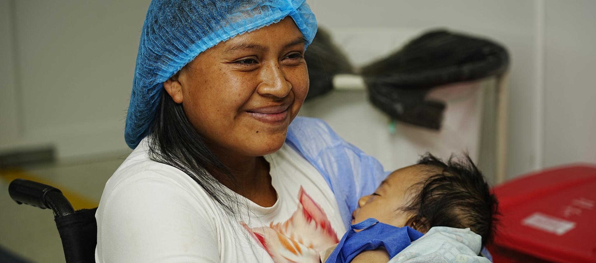 Beneficiarios de la jornada de atención desarrollada por la Fundación Operación Sonrisa