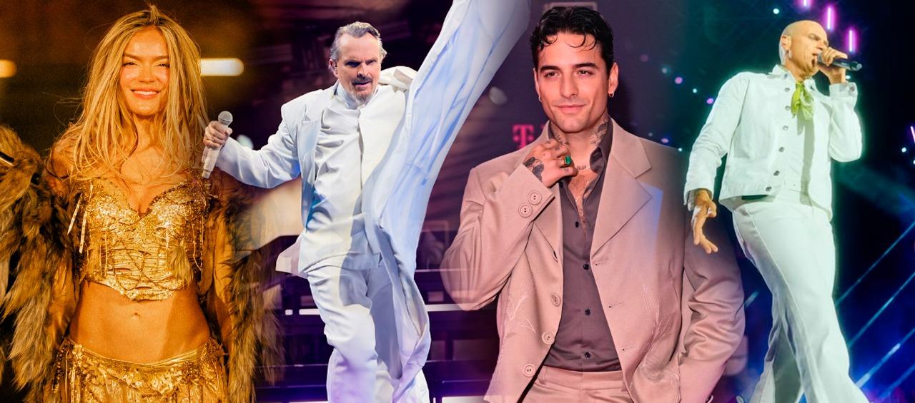 Karol G, Miguel Bosé, Maluma y Silvestre Dangond.