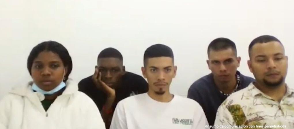 Los implicados en el crimen.