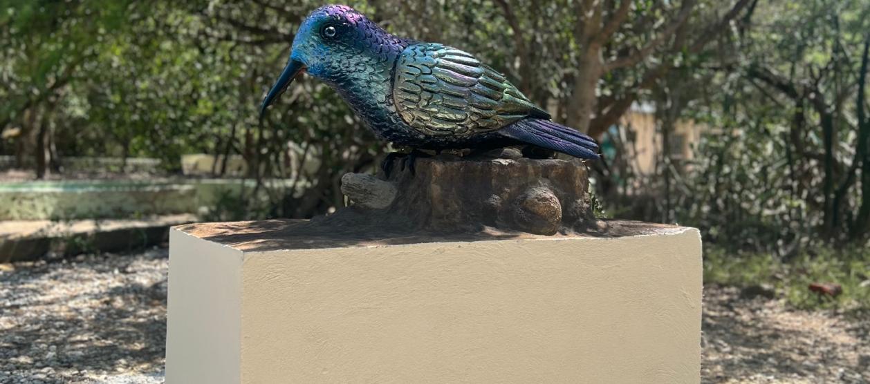 La escultura "Colibrí Manglero".