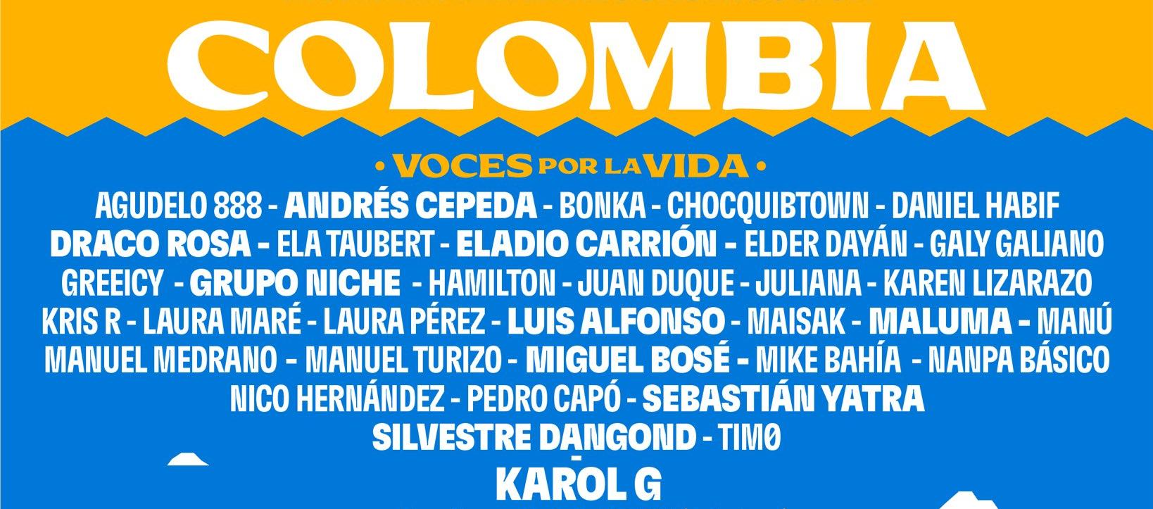 Concierto 'Colombia: Voces por la Vida'