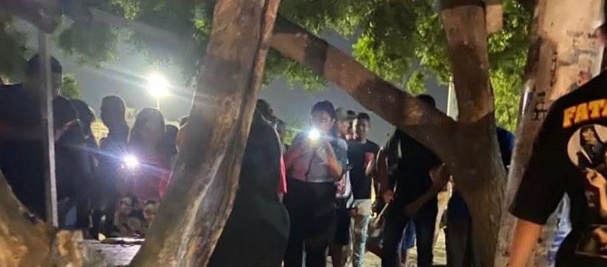 Cancha de fútbol donde se registró el crimen. 