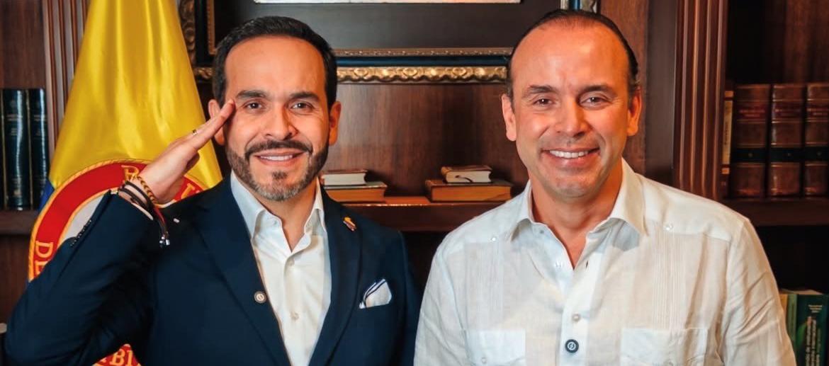 El Presidente electo Abelardo De La Espriella y el Alcalde de Cali, Alejandro Eder.