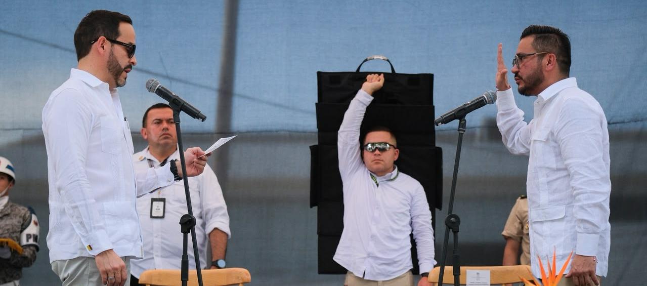 El Presidente Abelardo De La Espriella y el Contralor General, Jorge Laverde.