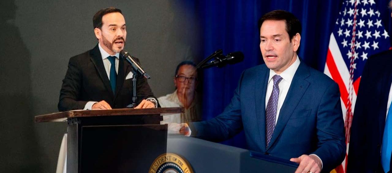 El Presidente Abelardo De La Espriella y el secretario de Estado de EE.UU., Marco Rubio.
