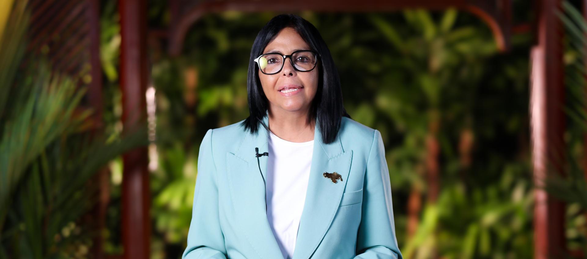 Delcy Rodríguez, presidenta encargada de Venezuela.
