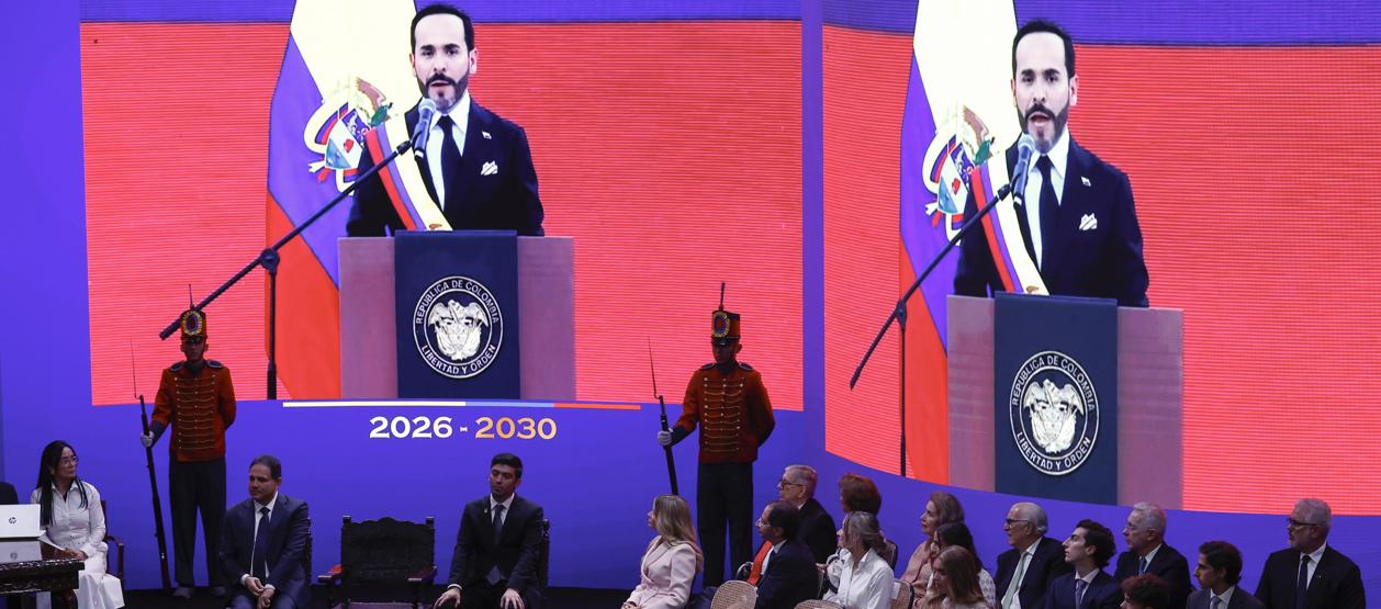 El discurso del Presidente De La Espriella fue transmitido en la Universidad Santiago de Cali.