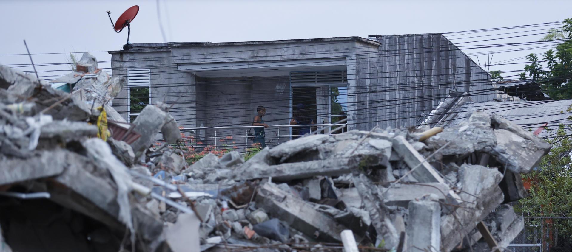 Edificio destruido en Chocó.