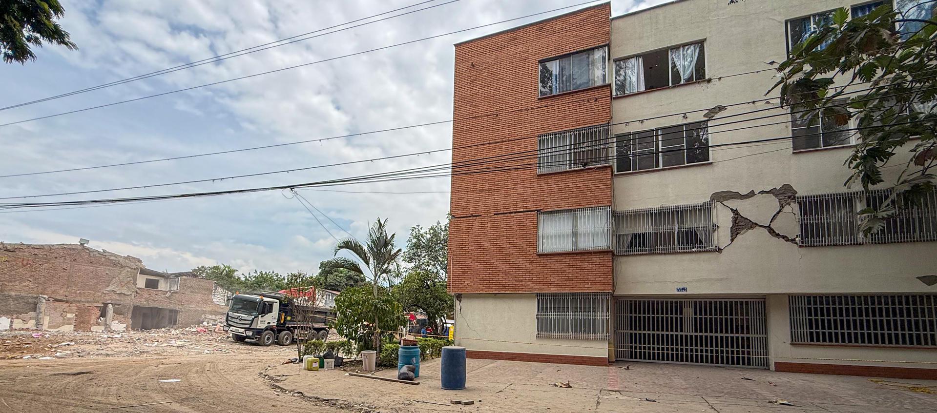 Edificio en el barrio Cuarto de Legua, en Cali.