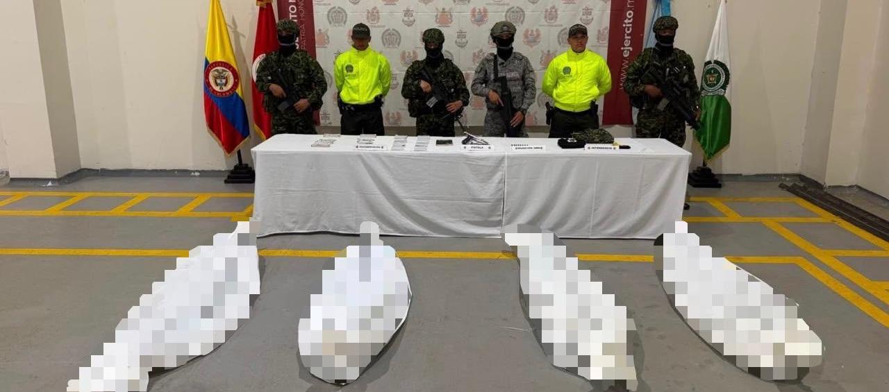 Ejército muestra a los abatidos