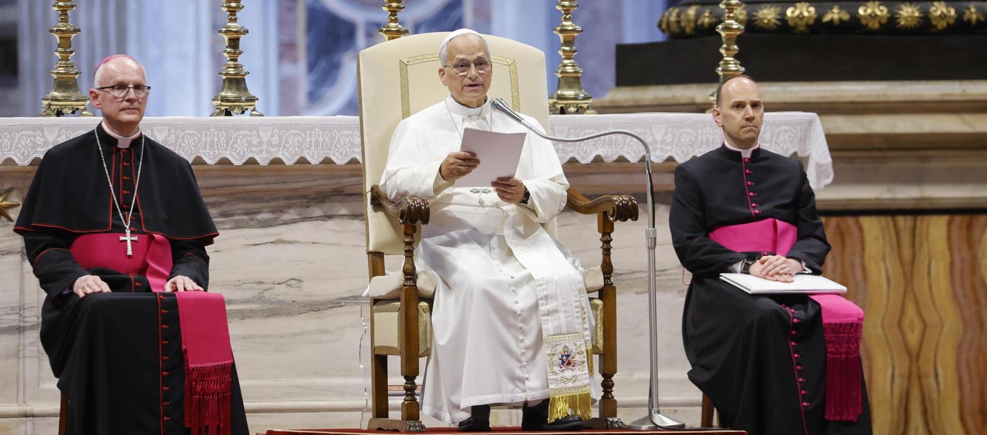 El Papa León XIV en El Vaticano.