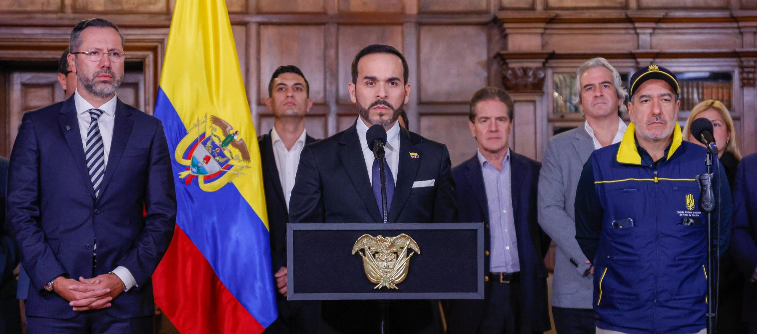 El Presidente, Abelardo De La Espriella, esta ncohe desde el Palacio de San Carlos