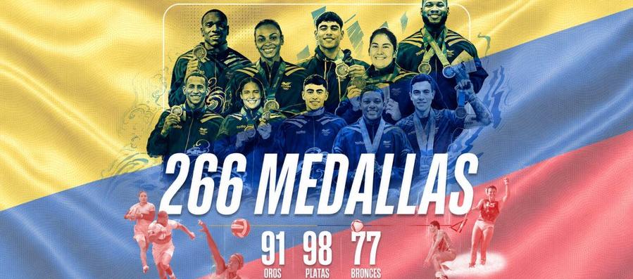Flayer del Comité Olímpico Colombiano celebrando segundo lugar de Colombia