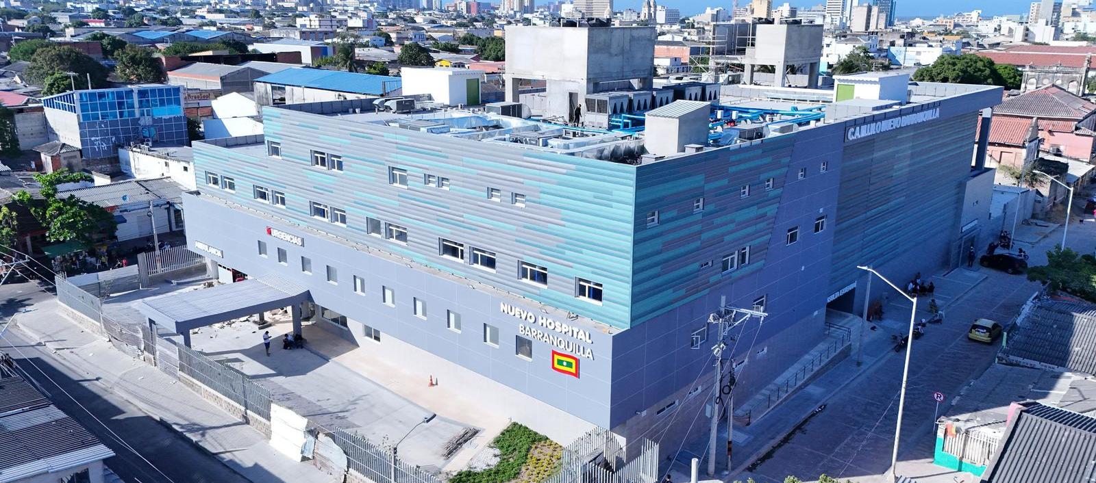 Nuevo Hospital General de Barranquilla, donde falleció el domiciliario. 