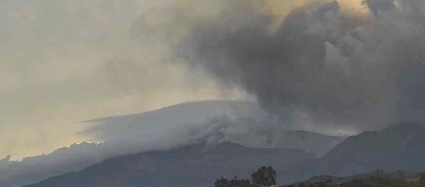 Imagen del Volcán Puracé este sábado