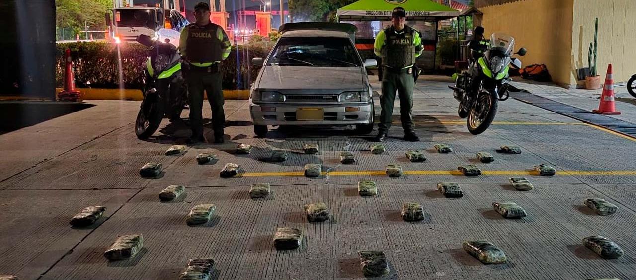 La droga incautada por la Policía. 