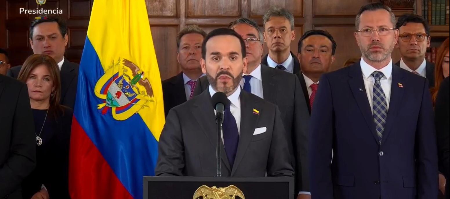 Intervención de Abelardo De La Espriella entregando un balance sobre el terremoto