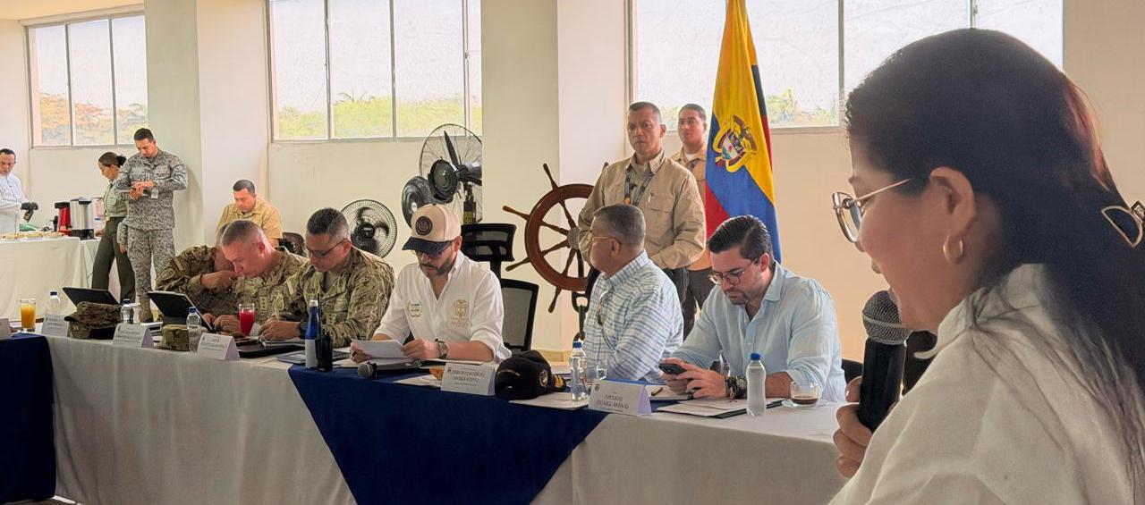 La Alcaldesa de Soledad interviniendo en el Consejo de Seguridad de este domingo