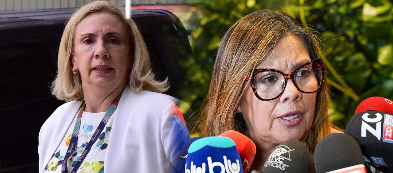 La exfiscal Lucy Laborde y la Fiscal General de la Nación, Luz Adriana Camargo.