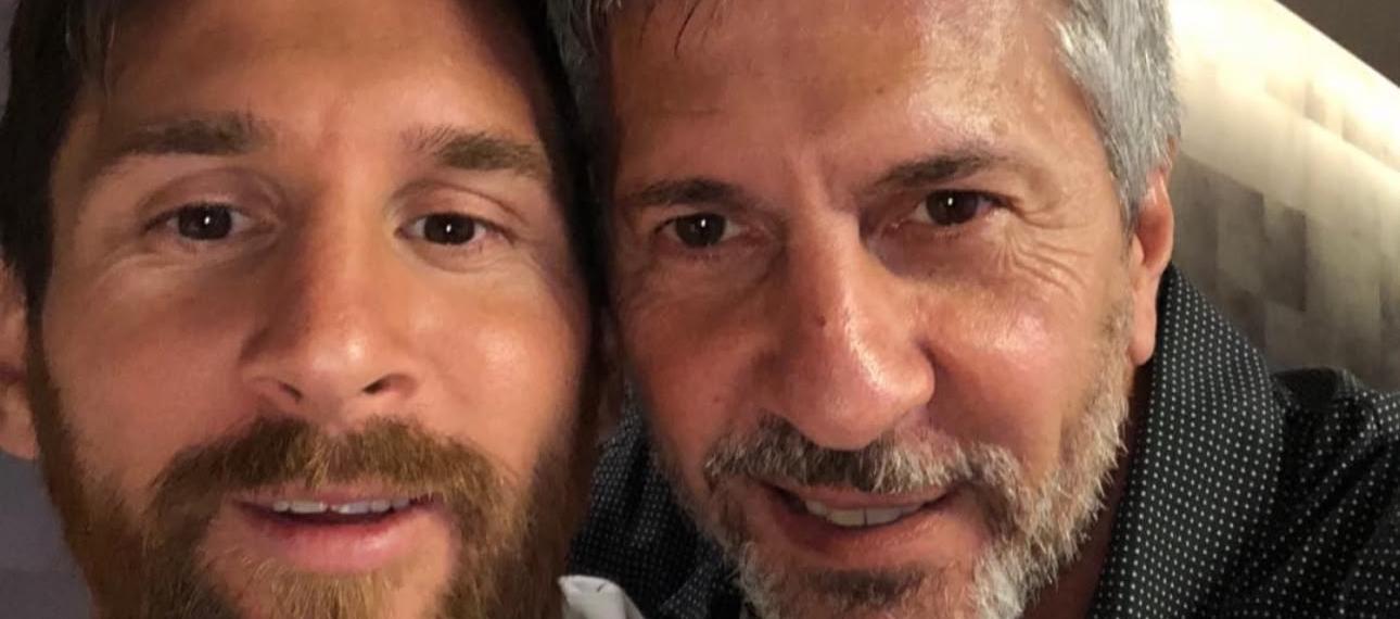 Lionel Messi junto a su papá, Jorge Messi.