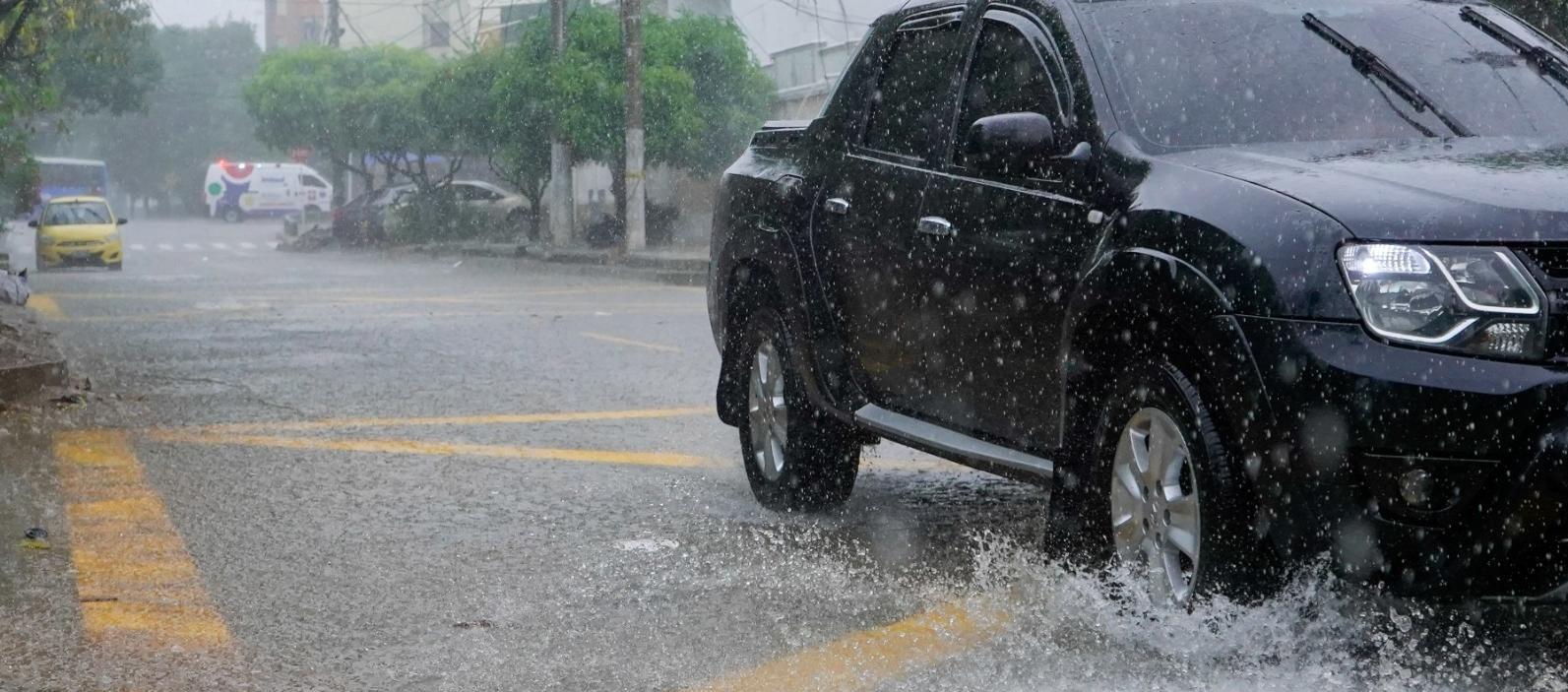 Lluvia en la ciudad de Barranquilla. 