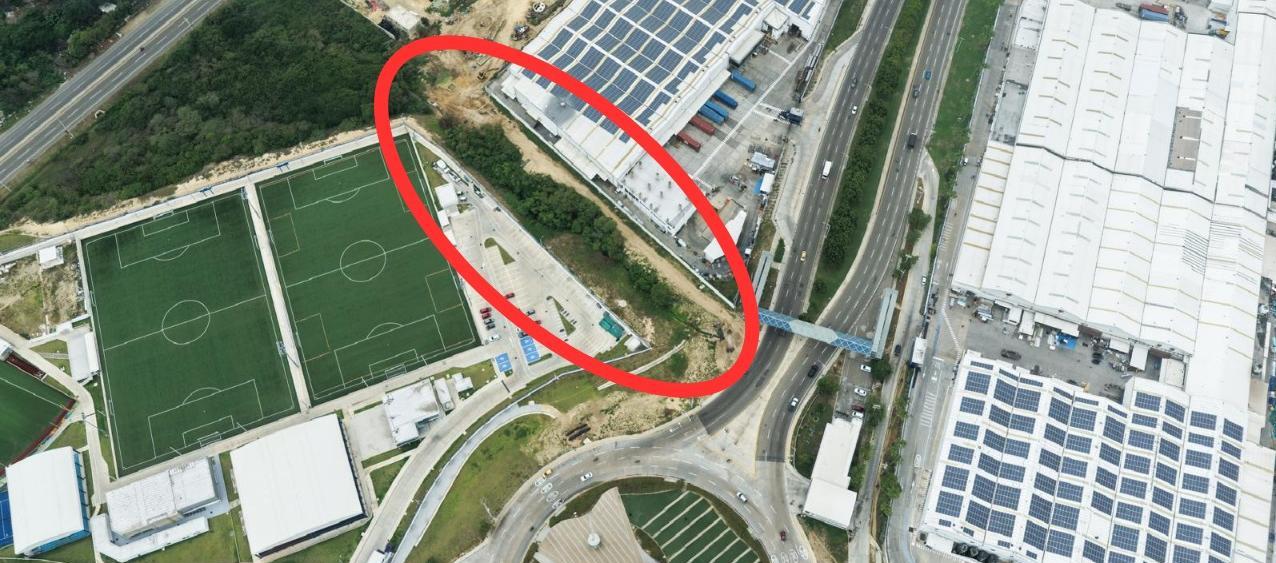 El lote que fue entregado por Argos a Puerto Colombia.
