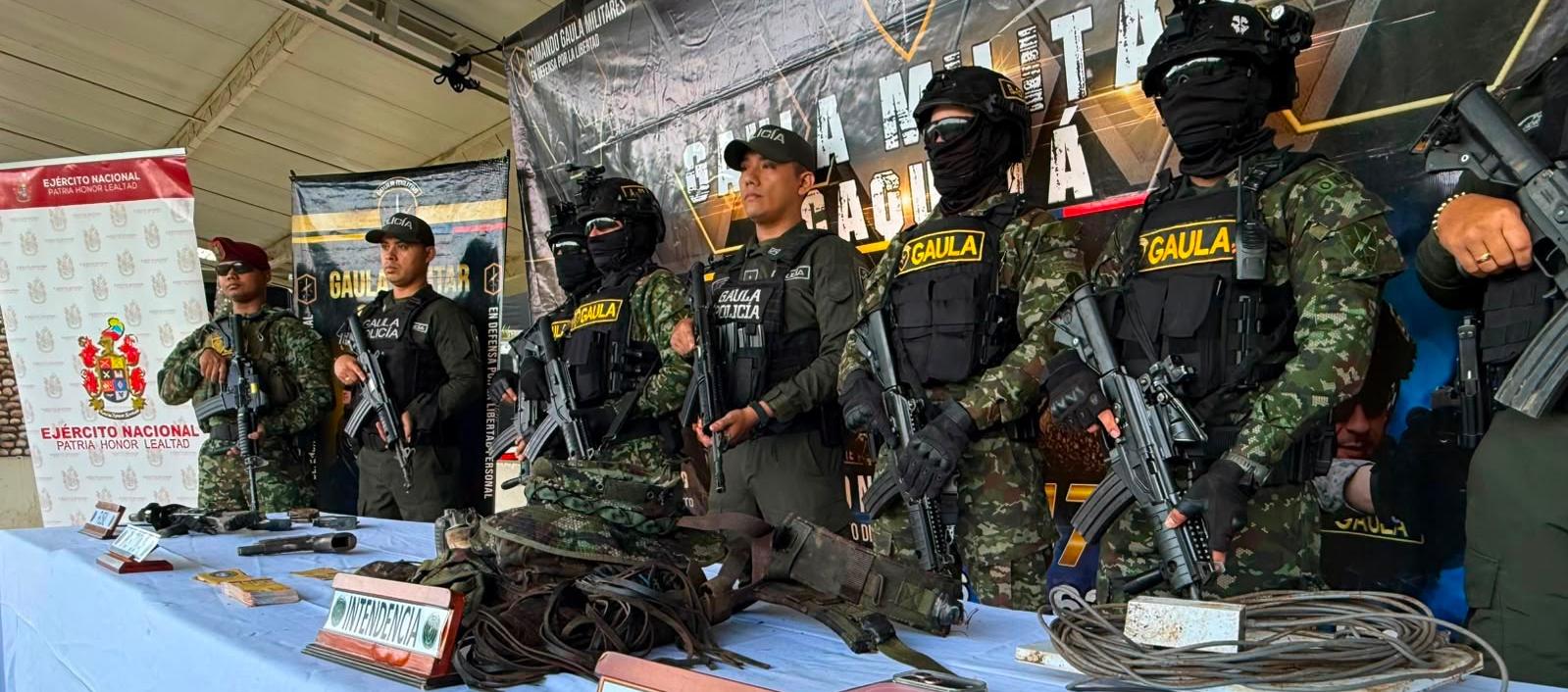 Material incautado en la operación.
