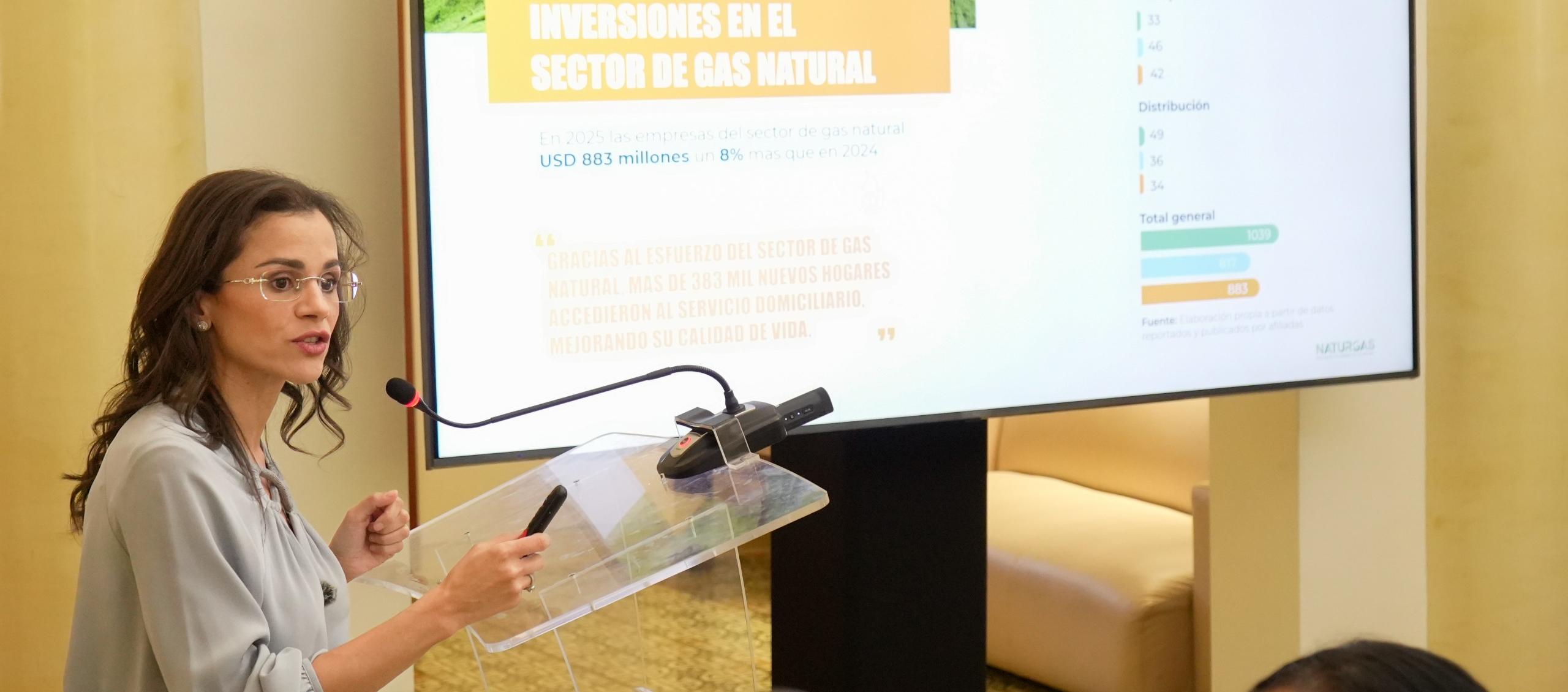 La presidenta de Naturgas, Luz Stella Murgas.