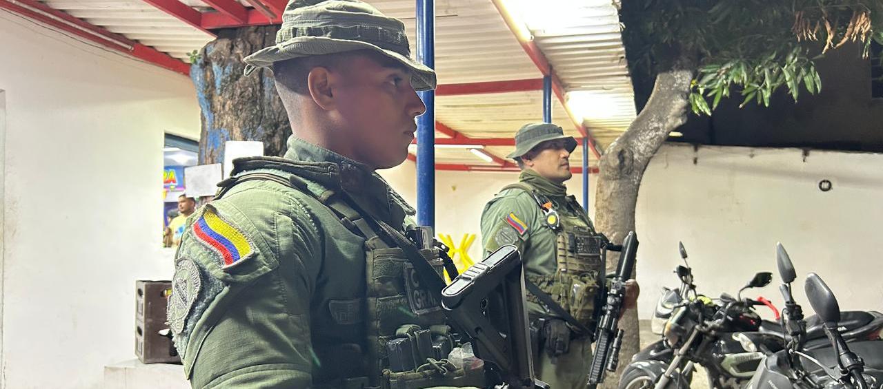 Operativo de la Policía. 