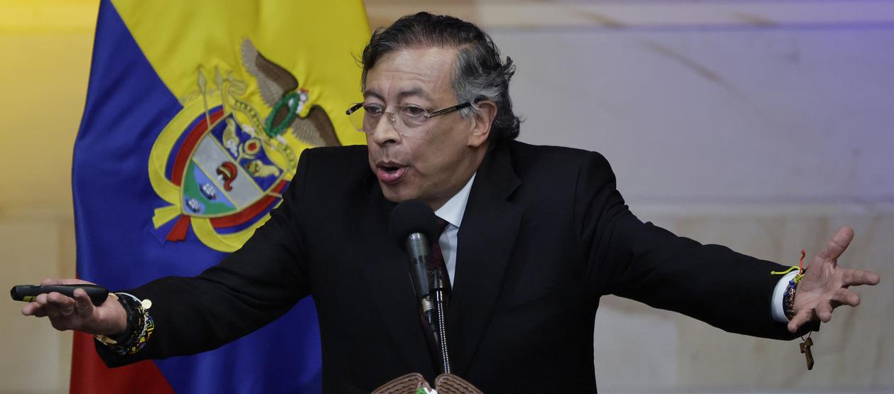 El Presidente saliente Gustavo Petro.