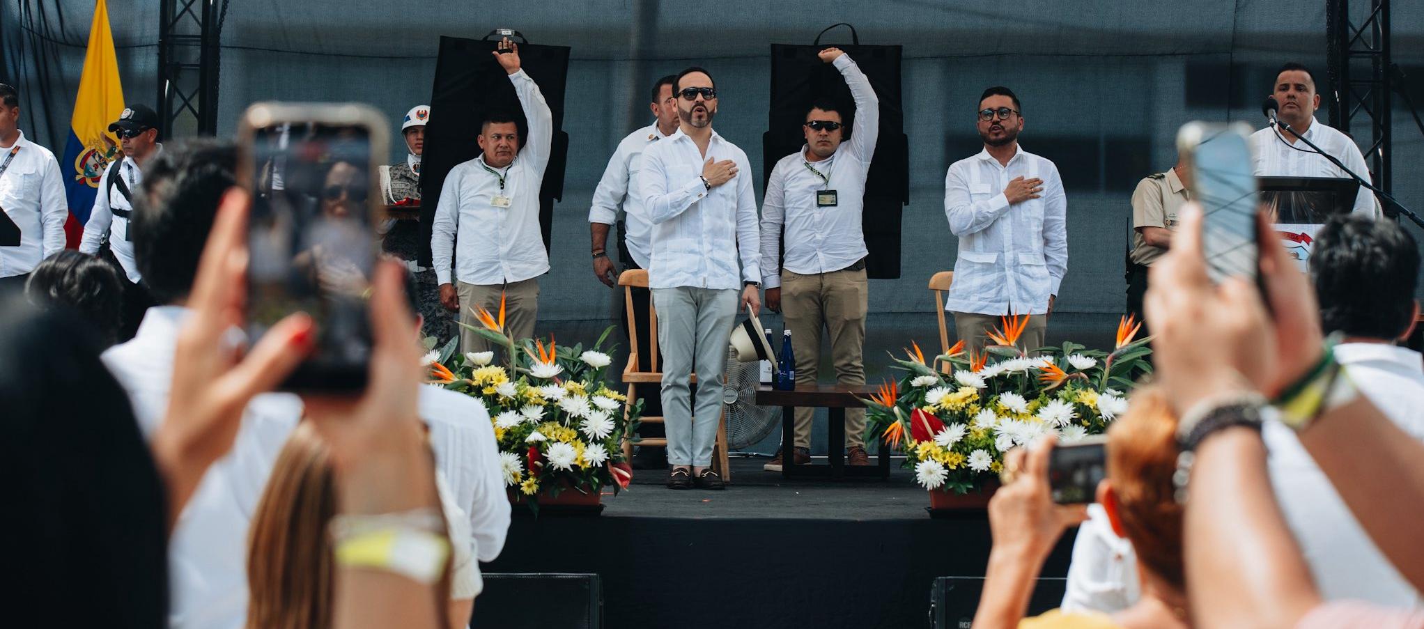 El Presidente Abelardo De La Espriella y el Contralor General, Jorge Laverde.