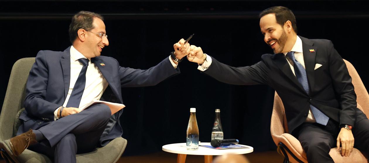 El Vicepresidente José Manuel Restrepo y el Presidente electo Abelardo De La Espriella.