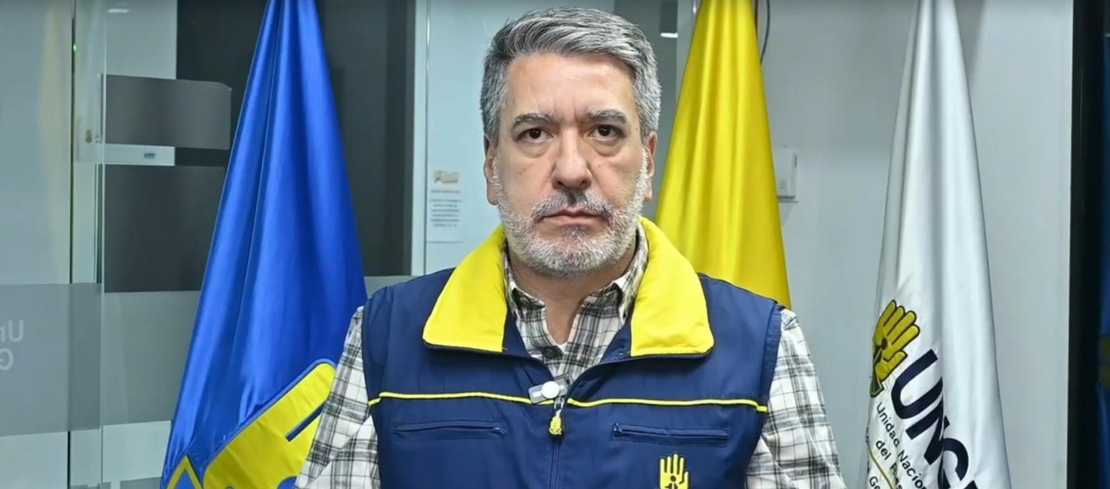 El director de la Unidad Nacional para la Gestión del Riesgo de Desastres, David Santiago Tamayo Roldán.