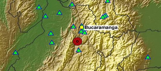 Imagen del reporte del sismo.
