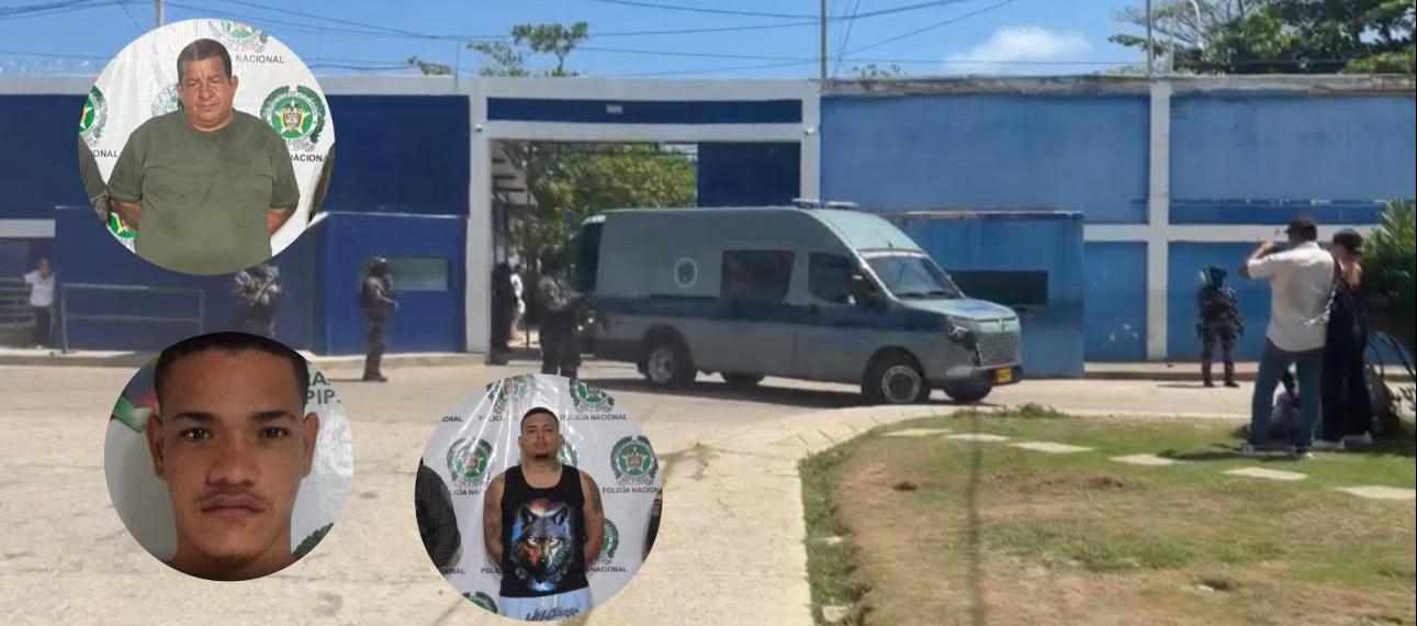 Tres de los reclusos que aparecen en la lista de trasladados a Bogotá. 