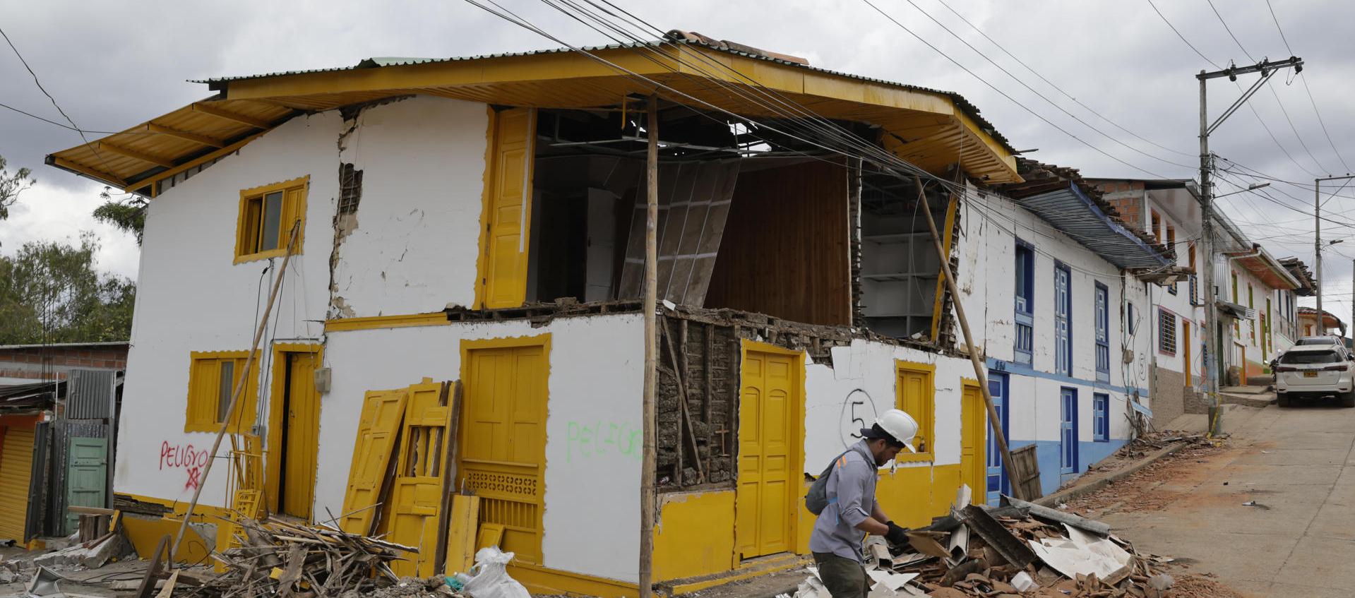 Una casa en El Cairo afectada por el terremoto