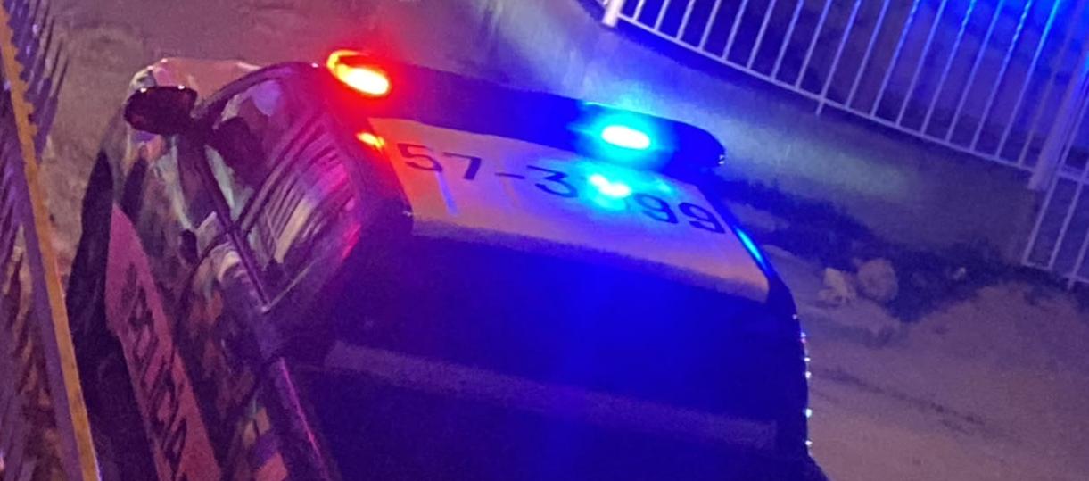La Policía en el lugar de los hechos en Villa Estadio. 