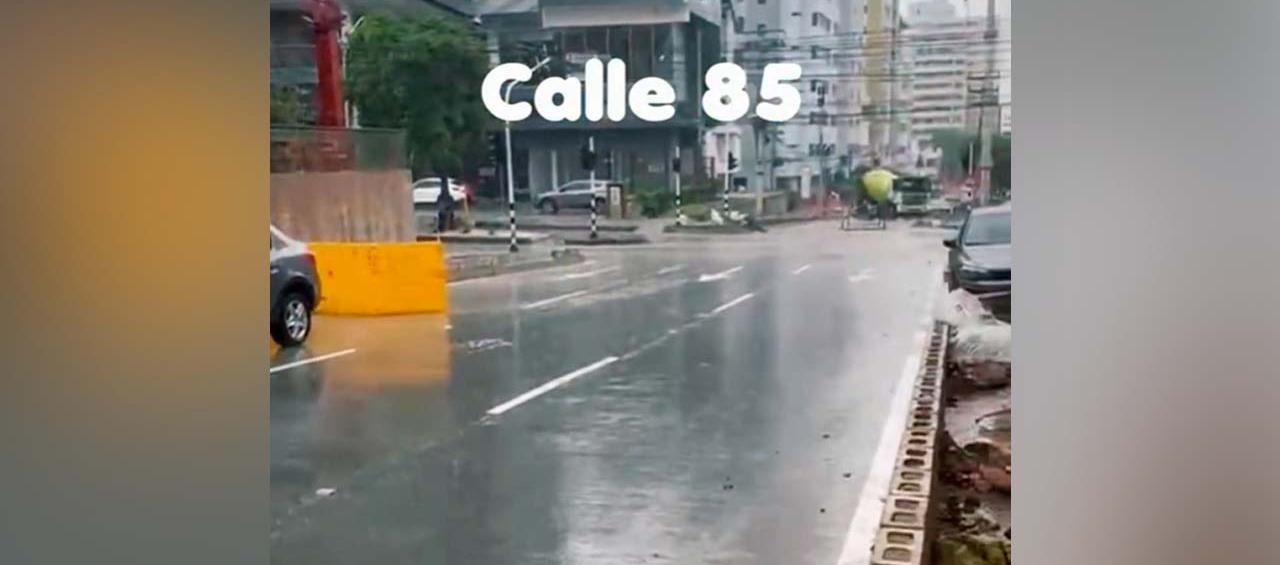 Estado actual de las obras de canalización del arroyo de la calle 85. 